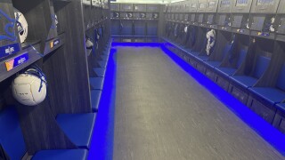 LED lights highlight Texas A&M-Kingsville football's revamped locker room