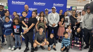 Jose Trevino visits Academy Sports & Outdoors