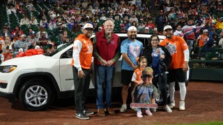 Jose Trevino's opening ceremonies give family in need new car, autographs to kids