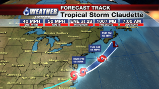 6WEATHER Tropical Storm Claudette Track