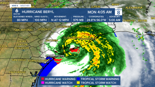 BERYL LANDFALL