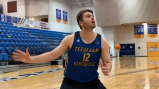 Texas A&M-Kingsville men's basketball practice