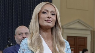 Paris Hilton testifies during a House Committee on Ways and Means hearing