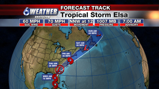 6WEATHER Tropical Storm Elsa Forecast Track