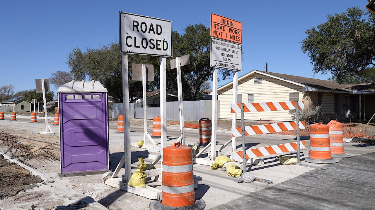 Road construction on McArdle Road